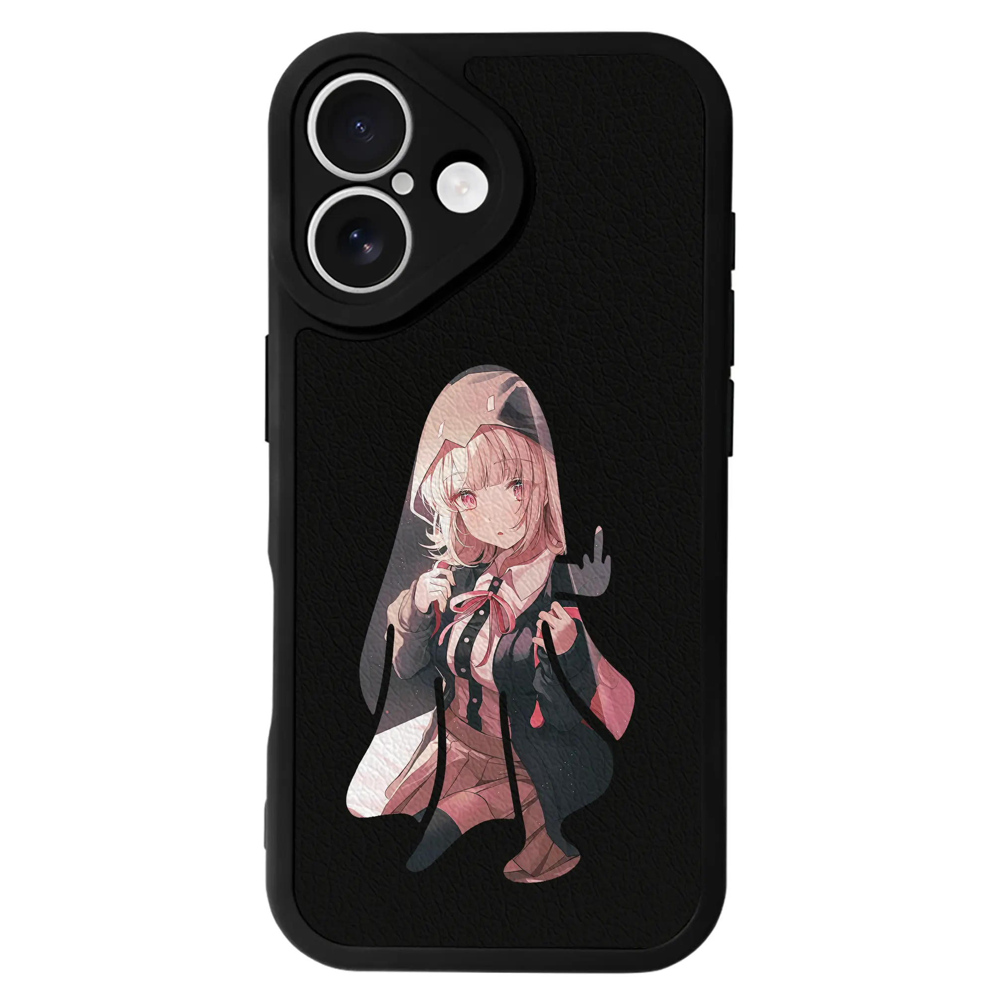 ダンガンロンパ グッズ,七海千秋 - IPhone 16シリーズ対応 ・ シリコンスマホケース ・ レザー調 ・ 高精度フィット ・ 耐衝撃 ・ ワイヤレス充電対応 ・ 精密カット